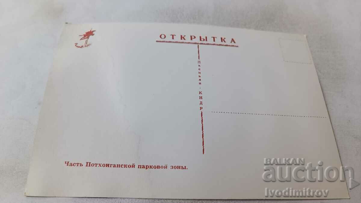 Postcard Pyongyang Part of the Pothongan park zone with price 0.85 BGN | € 0.43