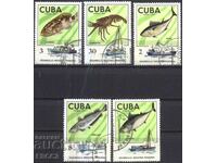 Stamped Stamps Fishing Fauna Fish 1975 από την Κούβα
