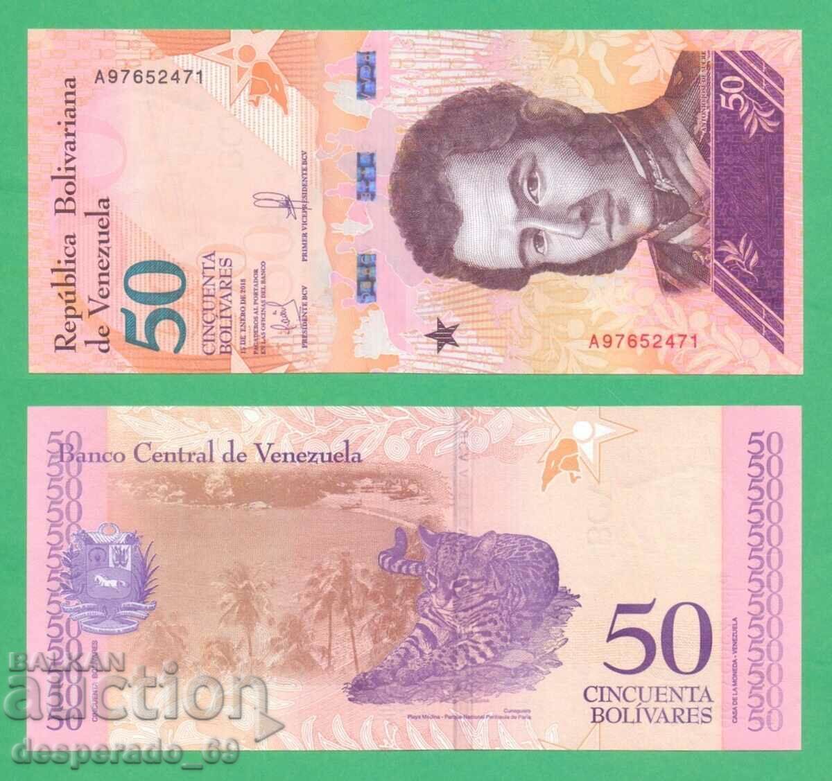 (¯`'•.¸ VENEZUELA 50 Bolivar 2018 UNC ¸.•'´¯) (¯`'•.¸ VENEZUELA 50 Bolivar 2018 UNC ¸.•'´¯)
