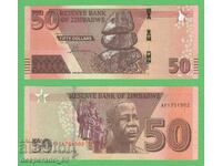 (¯`'•.¸ ZIMBABWE $50 2020 UNC ¸.•'´¯)
