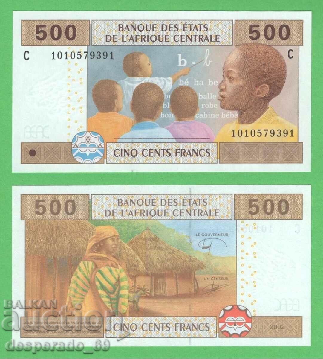 (¯`'•.¸ CHAD 500 franci 2002 UNC ¸.•'´¯)