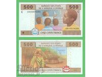 (¯`'•.¸   ЧАД  500 франка 2002  UNC  ¸.•'´¯)