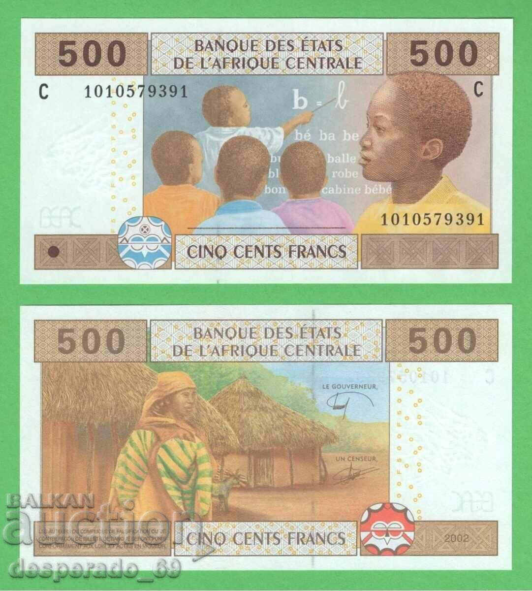(¯`'•.¸ CENTRAL AFRICAN STATES 500 francs 2002 UNC
