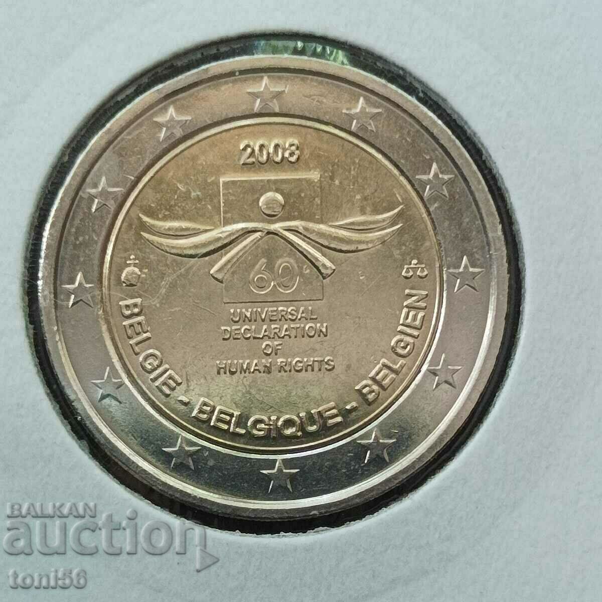 Belgium 2 euro 2008 - Charter of Human Rights