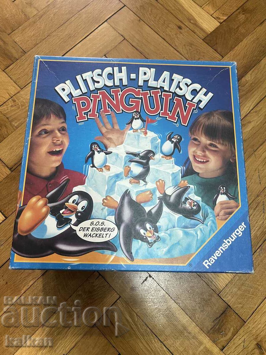 Vintage παιχνίδι πιγκουίνου και παγετώνα