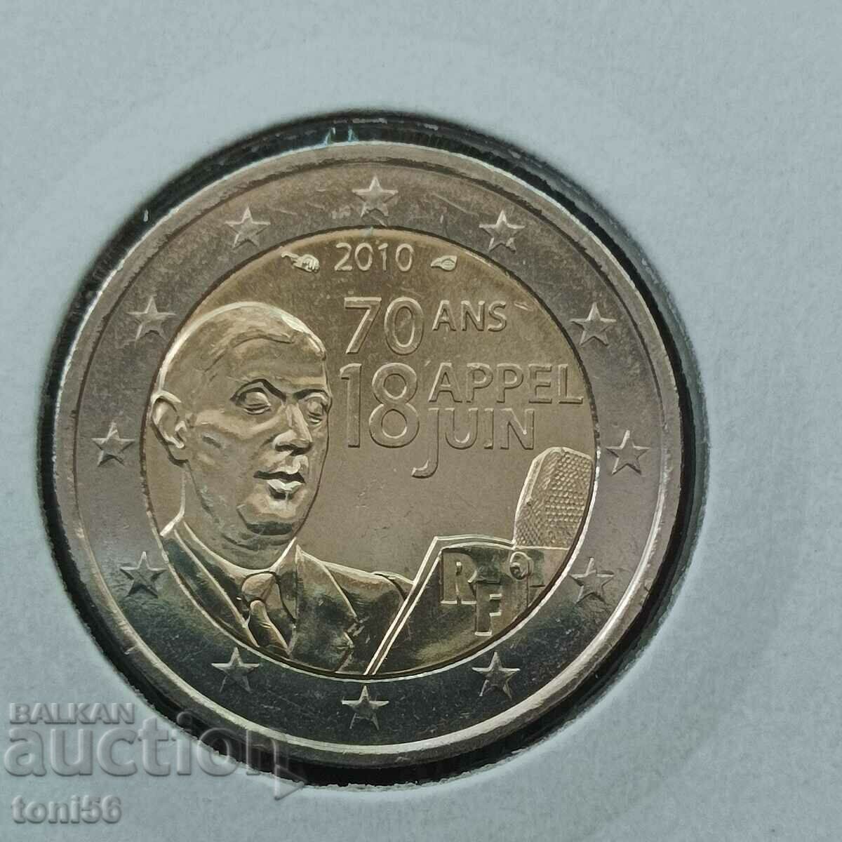 Franța 2 euro 2010 - De Gaulle