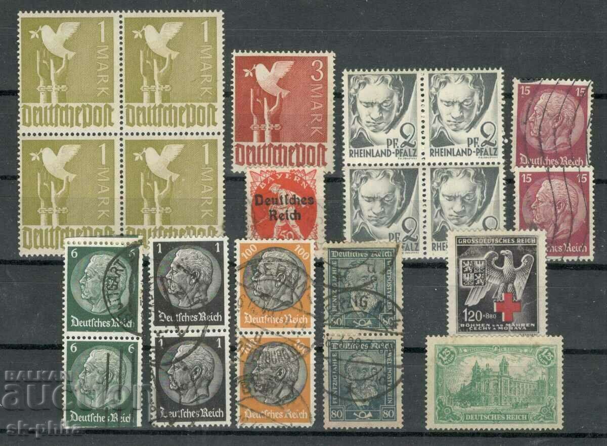 Пощенски марки - микс - лот 105, Райх - 22 бр.