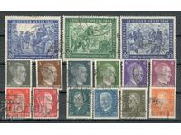 Пощенски марки - микс - лот 106, Райх - 15 бр.клеймо