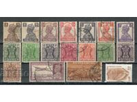 Пощенски марки - микс - лот 108, Индия - 18 бр. клеймо