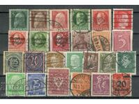 Timbre poștale - mix - lot 119, Reich etc. 25 buc ștampila