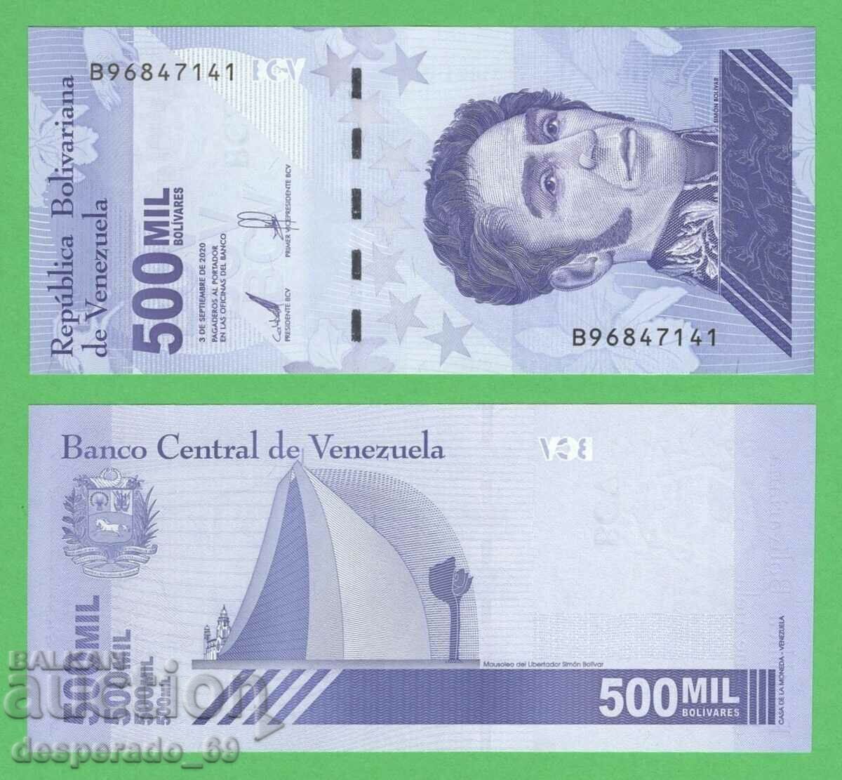 (¯`'•.¸ VENEZUELA 500.000 Bolivar 2020 UNC ¸.•'´¯)