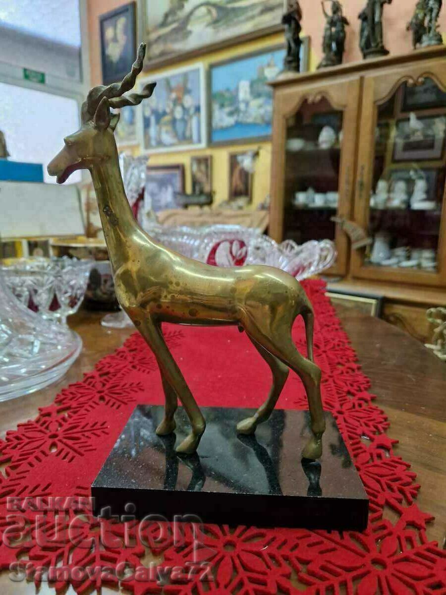 O mare statuetă antică din bronz francez - 5