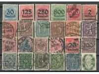 Пощенски марки - микс - лот 121, Райх  24 бр.клеймо