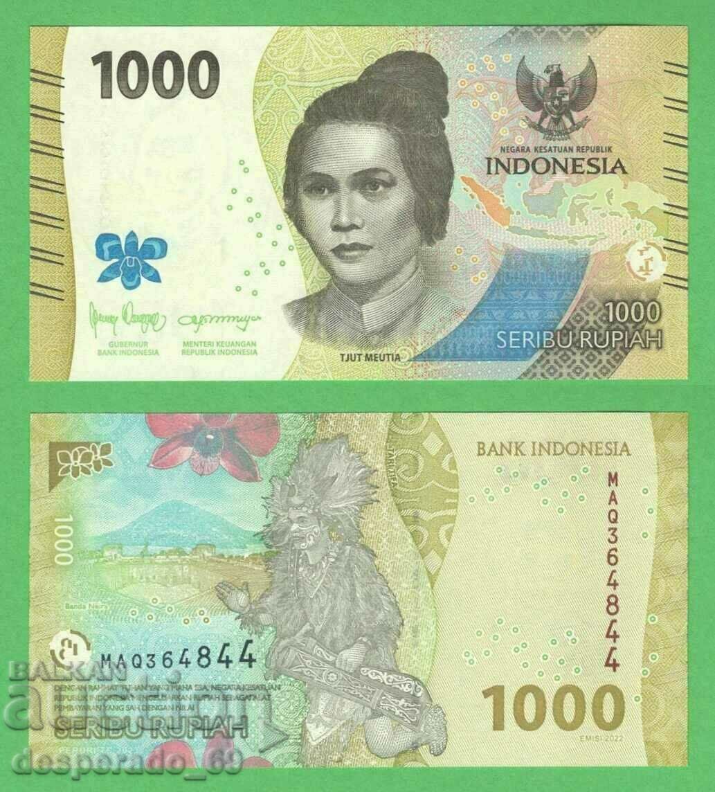 (¯`'•.¸ INDONESIA 1000 RUP 2022 UNC ¸.•'´¯)