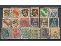 Postage stamps - mix - lot 122, Reich and French zone 18 pcs.