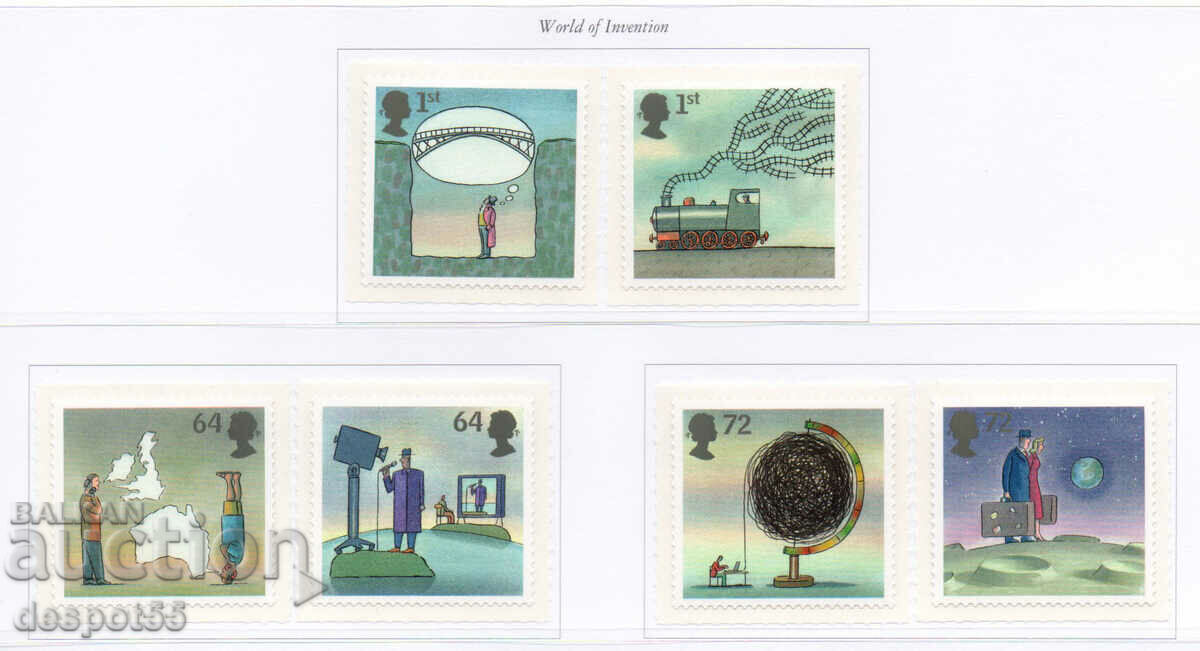 2007 Great Britain. The world of inventions - self-adhesive