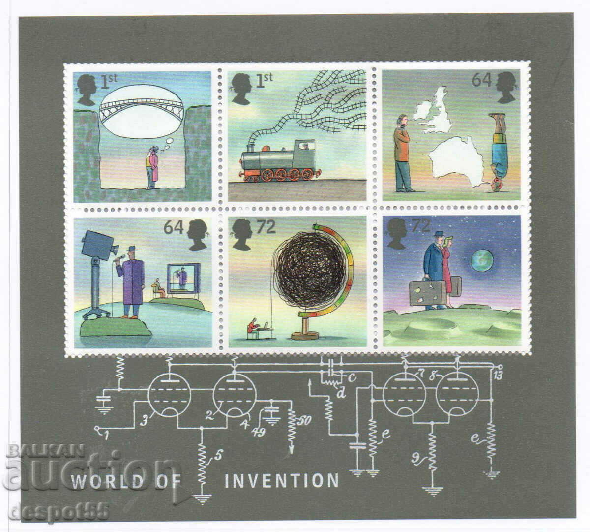 2007. Great Britain. The world of inventions. Block.