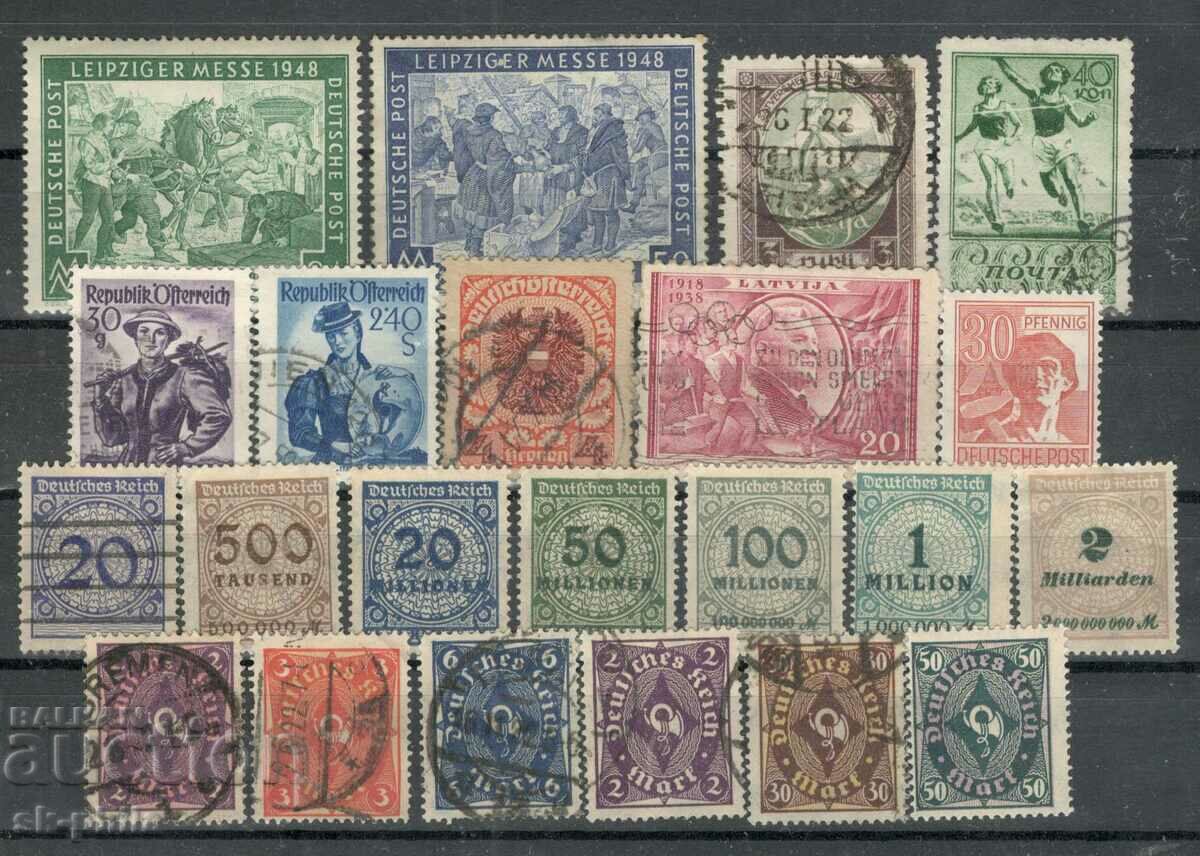 Postage stamps - mix - lot 123, Reich and others. 22 pcs.