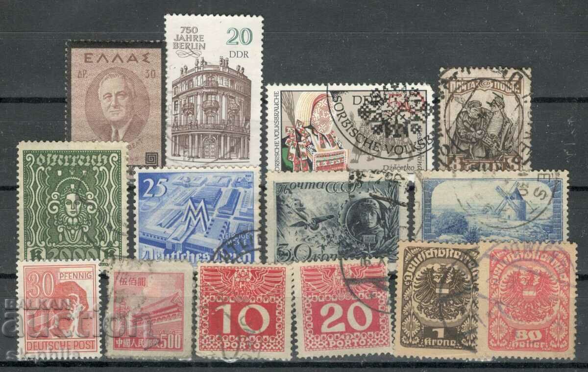 Postage stamps - mix - lot 126, Reich, Austria, etc. 14 pcs.