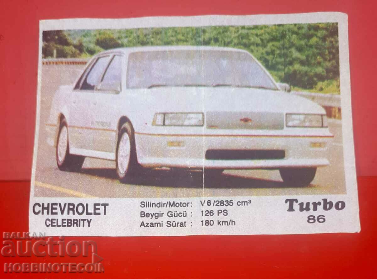 PICTURE TURBO TURBO N 86 CHEVROLET CELEBRITY