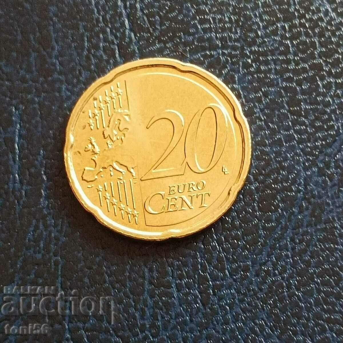 Luxembourg 20 euro cents 2011 UNC
