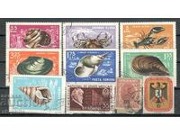 Пощенски марки - микс - лот 128, Румъния и др. 10 бр.