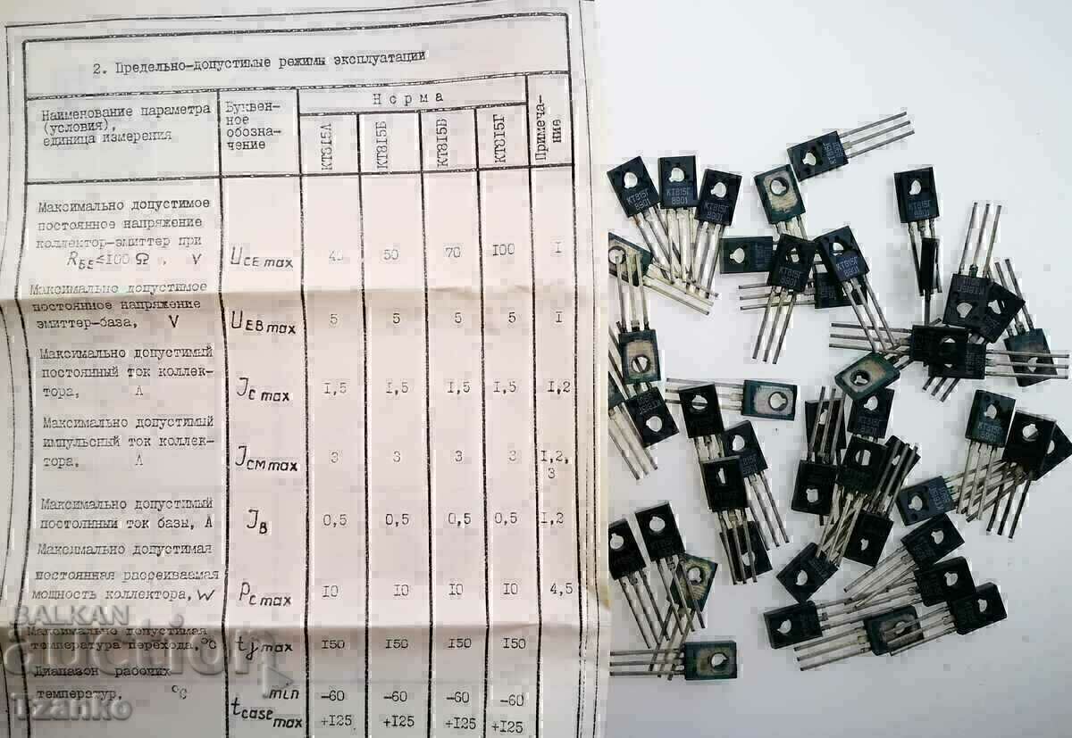 Transistor KT815G with price € 0.55 | 1.08 BGN