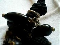old fragile natural onyx necklace