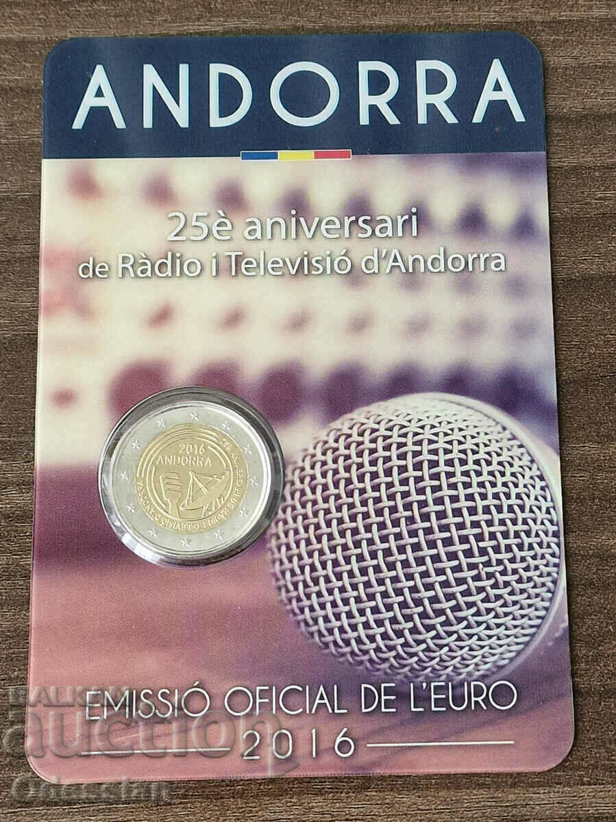 Андора 2 евро 2016 "РАДИО И ТЕЛЕВИЗИЯ"