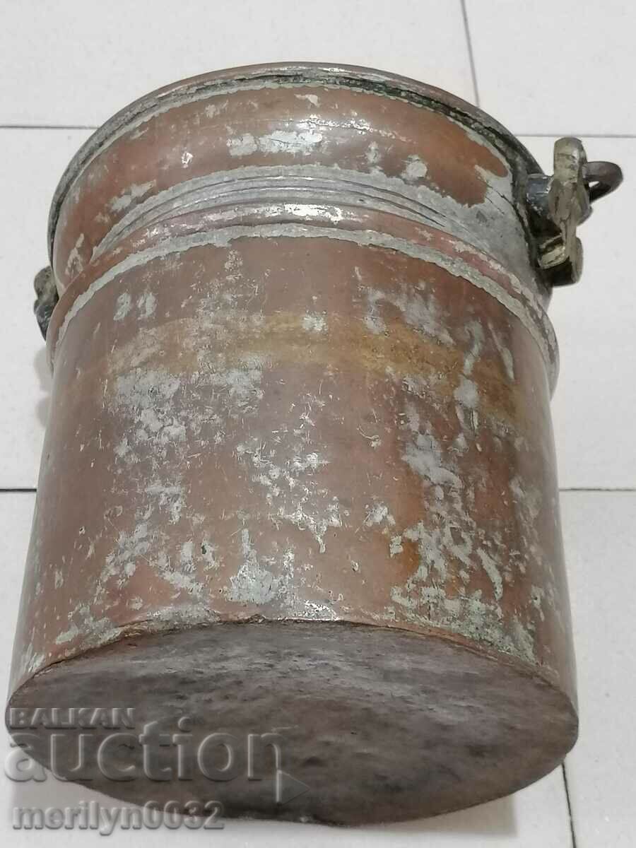 Old copper kettle bucket copper cauldron copper vessel - 5 Old copper kettle bucket copper cauldron copper vessel - 5
