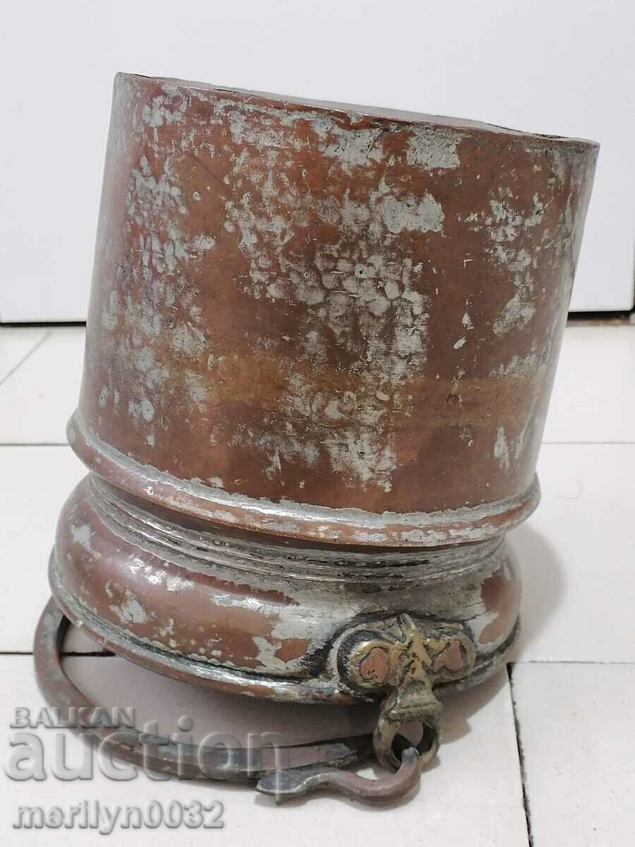 Old copper kettle bucket copper cauldron copper vessel - 6 Old copper kettle bucket copper cauldron copper vessel - 6