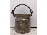 Old copper kettle bucket copper cauldron copper vessel