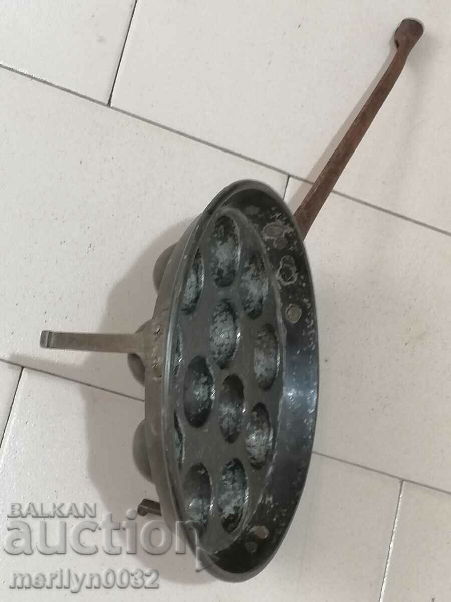 Old copper pan for 12 eggs copper pan copper pot panica - 6 Old copper pan for 12 eggs copper pan copper pot panica - 6