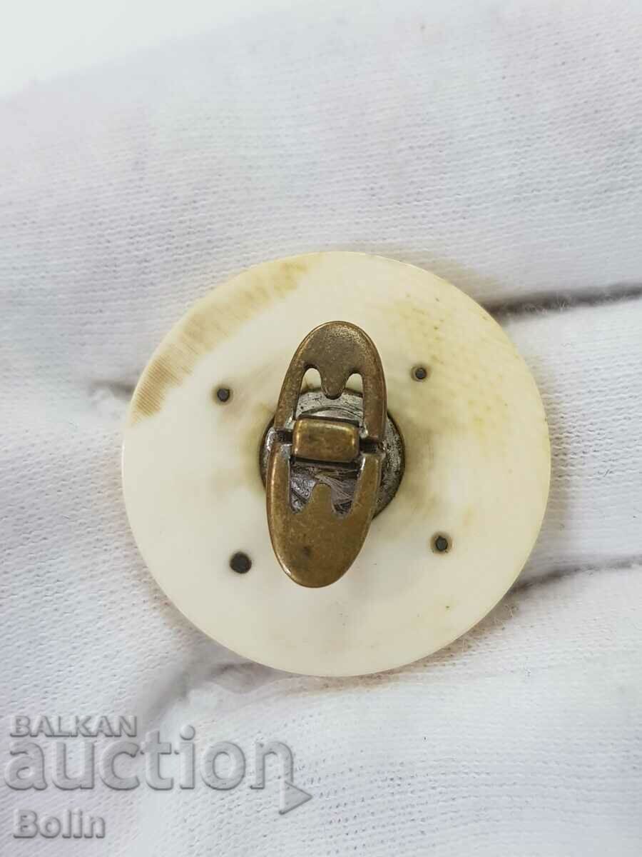 Russian Imperial Ivory Button - 5 Russian Imperial Ivory Button - 5