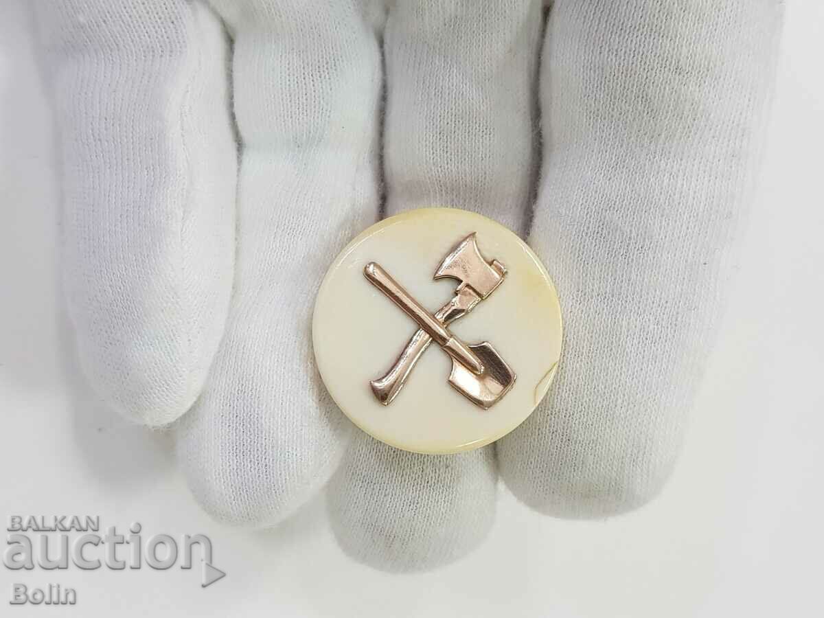 Russian Imperial Ivory Button - 6 Russian Imperial Ivory Button - 6