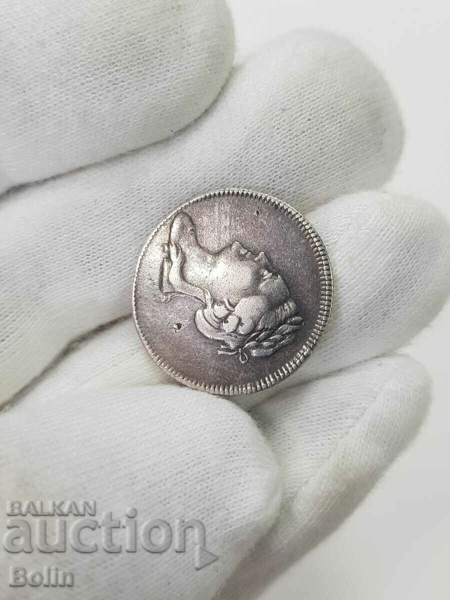 Foarte rar Jeton pentru medalia de argint Catherine a II-a 1782 - 7 Foarte rar Jeton pentru medalia de argint Catherine a II-a 1782 - 7