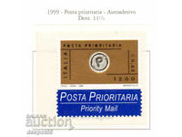 1999. Italy. Priority mail.
