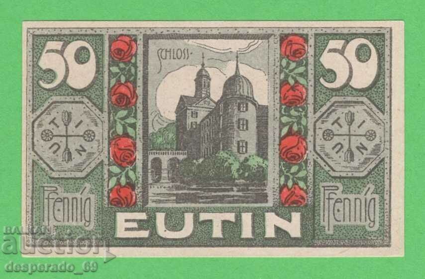 (¯`'•.¸NOTGELD (πόλη Eutin) 1920 UNC -50 pfennig¸.•'´¯)