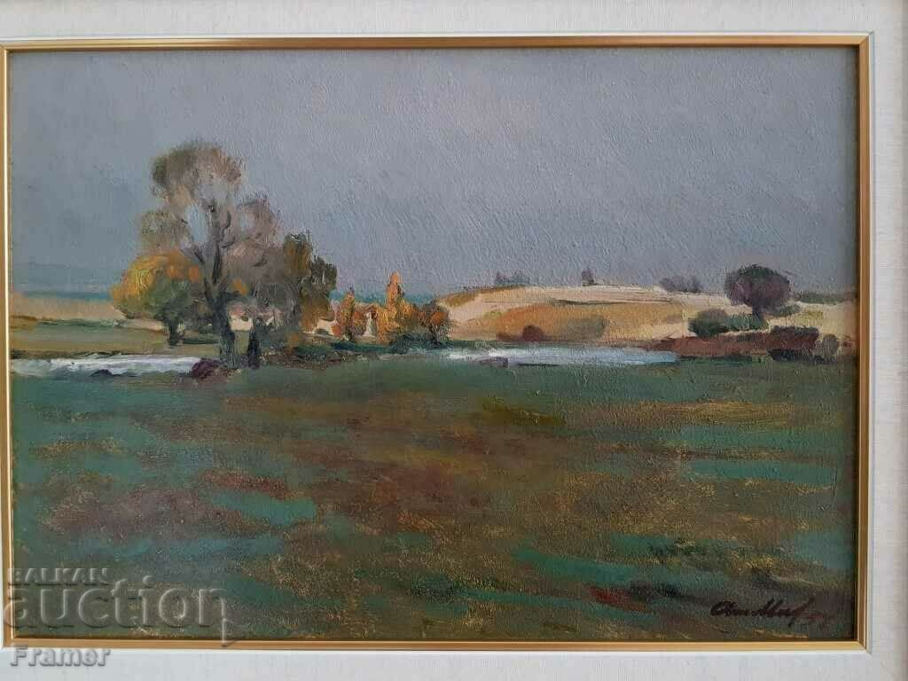 Atanas Mihov Landscape Iskar River 1957 with price 3150.00 BGN | € 1610.57 Atanas Mihov Landscape Iskar River 1957 with price 3150.00 BGN | € 1610.57