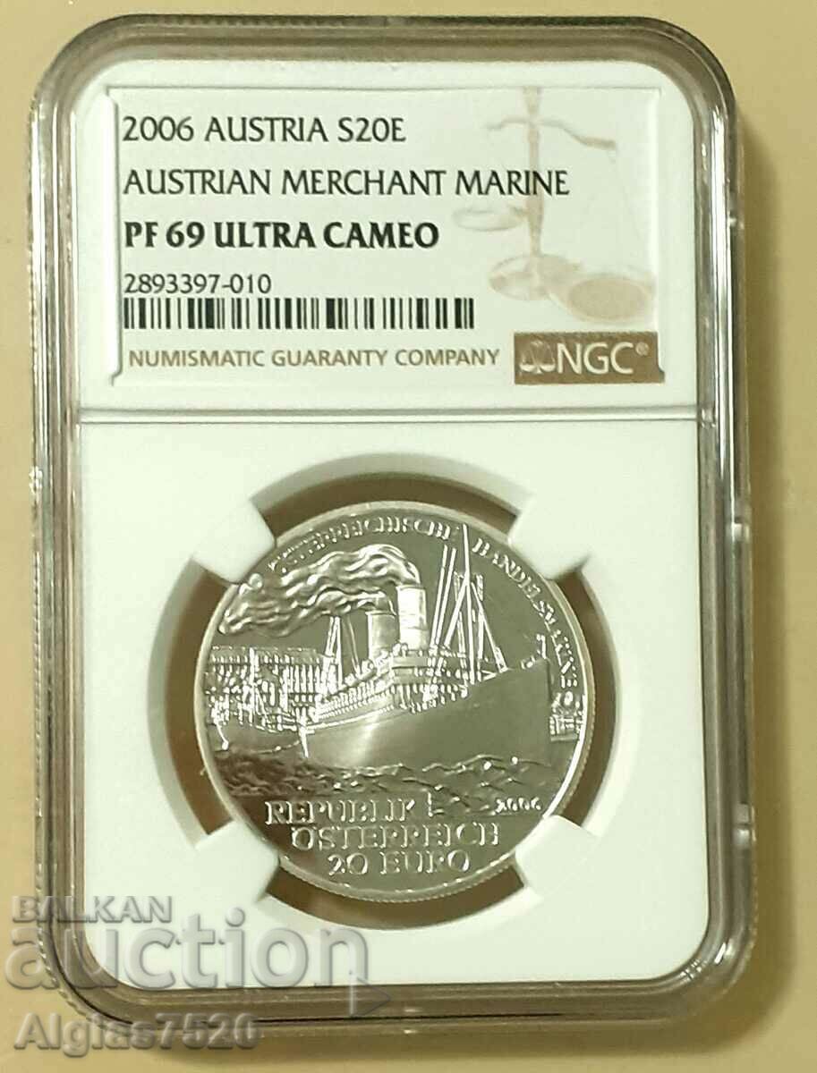 20 euros 2006/silver/ PF 69- Austria