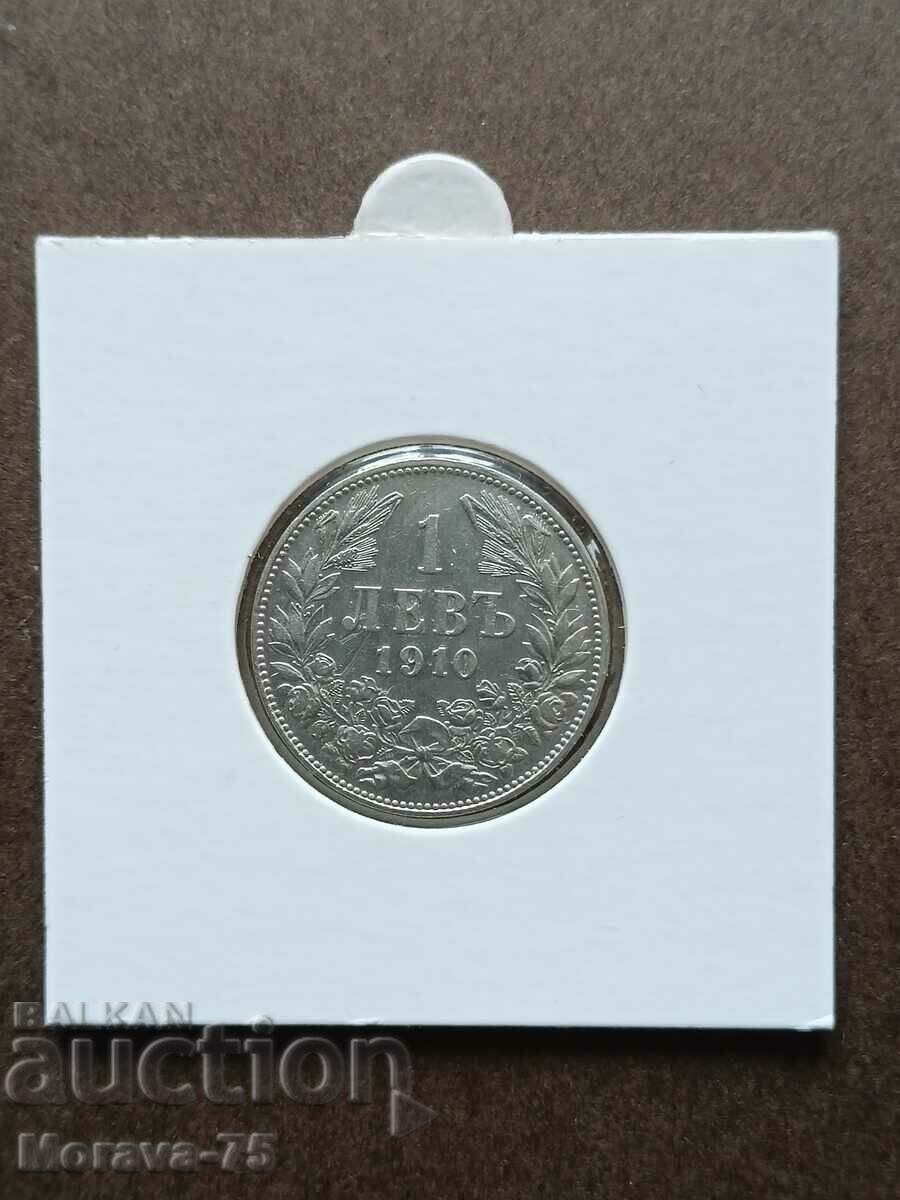 1 leu 1910 silver
