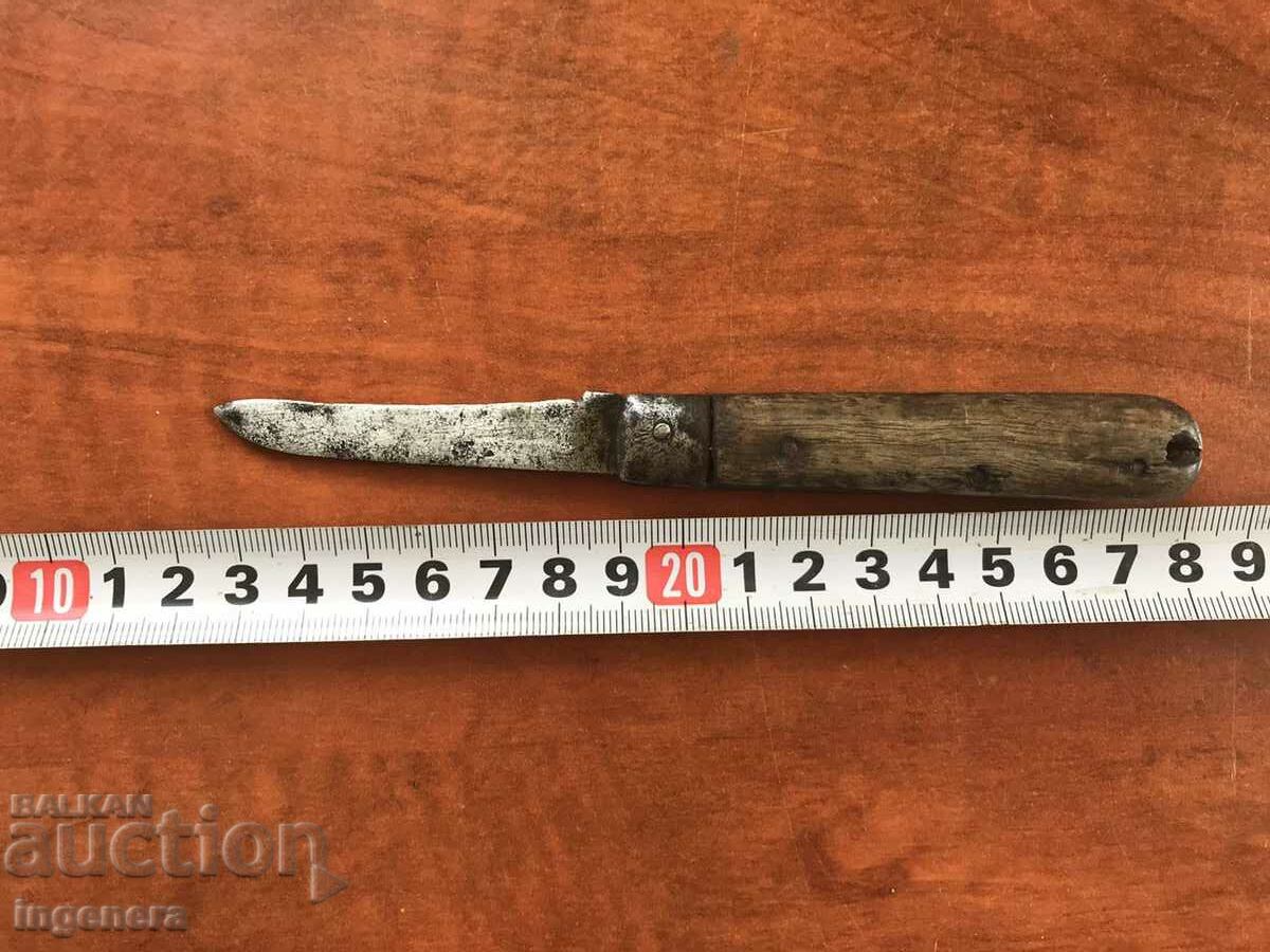 Auction FOLDING KNIFE BLADE WOODEN STICK LEG VERY OLD Auction FOLDING KNIFE BLADE WOODEN STICK LEG VERY OLD
