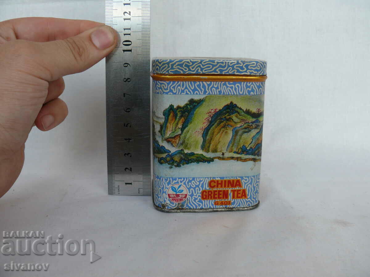 Old Metal Chinese Tea Box #1485 - 6 Old Metal Chinese Tea Box #1485 - 6