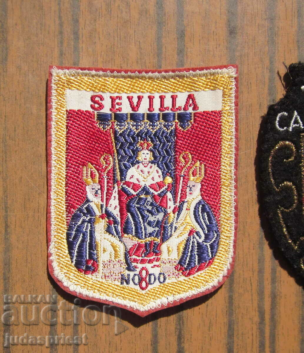 δύο παλιά μπαλώματα εμβλήματα σημάδια της ΣΕΒΙΛΙΑΣ και της ΚΑΣΤΕΛΑΝΗΣ με τιμή 10.00 BGN | € 5.11 δύο παλιά μπαλώματα εμβλήματα σημάδια της ΣΕΒΙΛΙΑΣ και της ΚΑΣΤΕΛΑΝΗΣ με τιμή 10.00 BGN | € 5.11