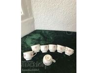 Чаши за кафе-7 бр,6/8 см,Бавария