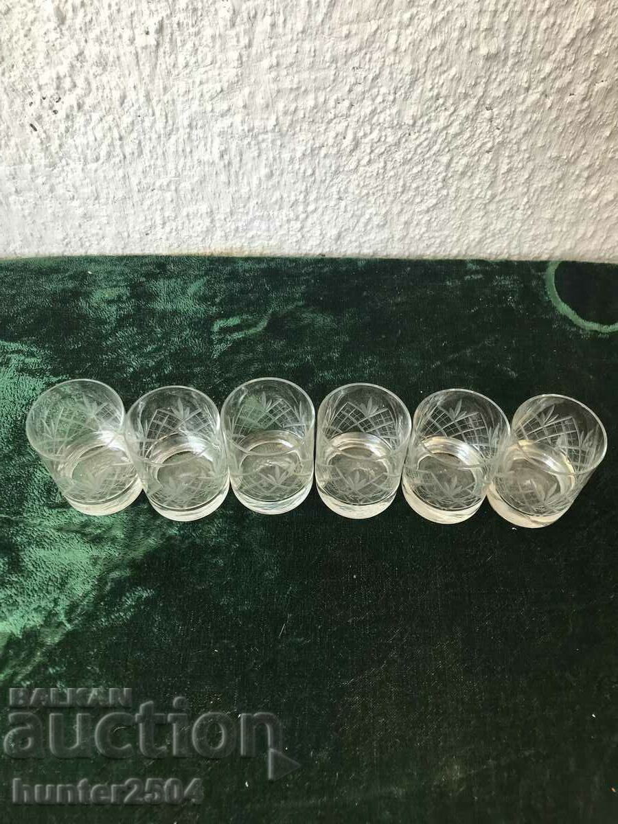 Cups - Russian crystal, 6/4.5 cm