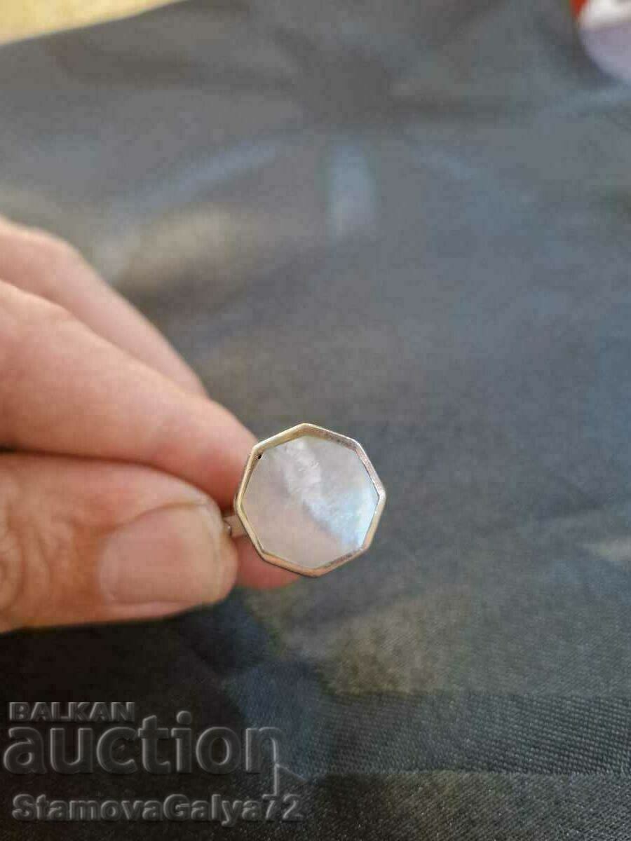 Gorgeous Antique Silver Mother of Pearl Cuff Buttons - 6 Gorgeous Antique Silver Mother of Pearl Cuff Buttons - 6