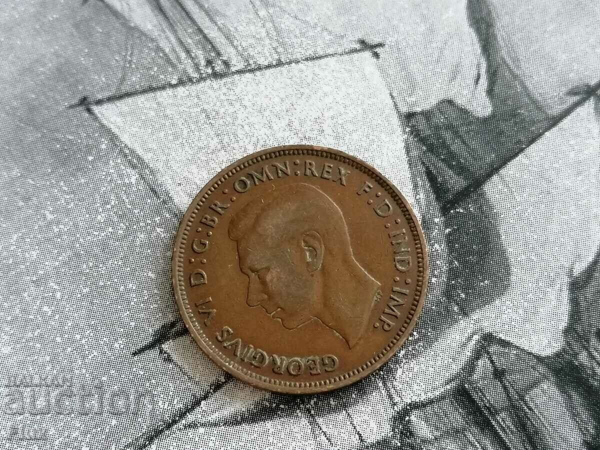 Coin - Ηνωμένο Βασίλειο - 1 πένα | 1945 με τιμή 4.35 BGN | € 2.22 Coin - Ηνωμένο Βασίλειο - 1 πένα | 1945 με τιμή 4.35 BGN | € 2.22