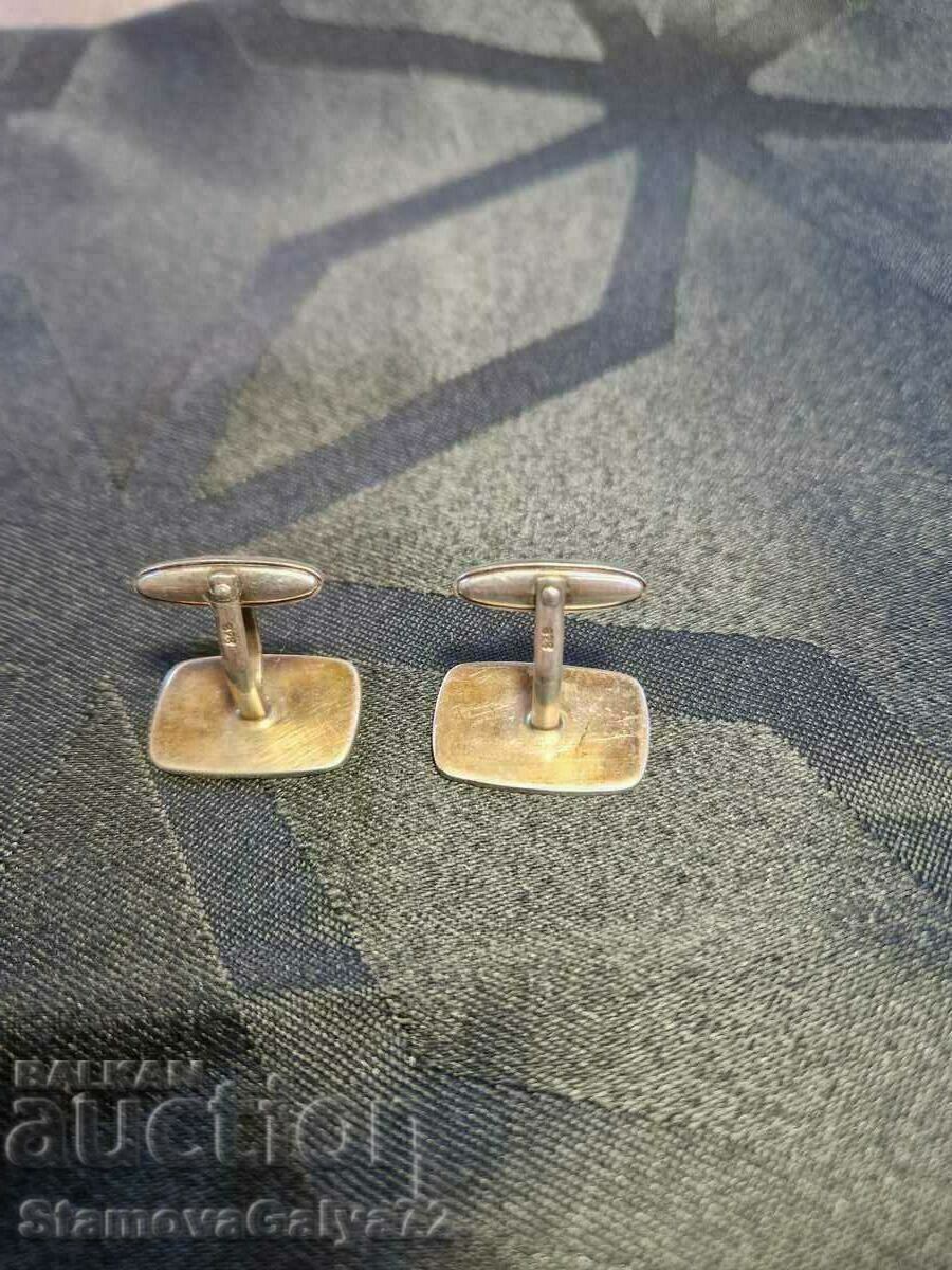 Παράδοση Υπέροχα αντίκες ασημένια κουμπιά μανσέτας