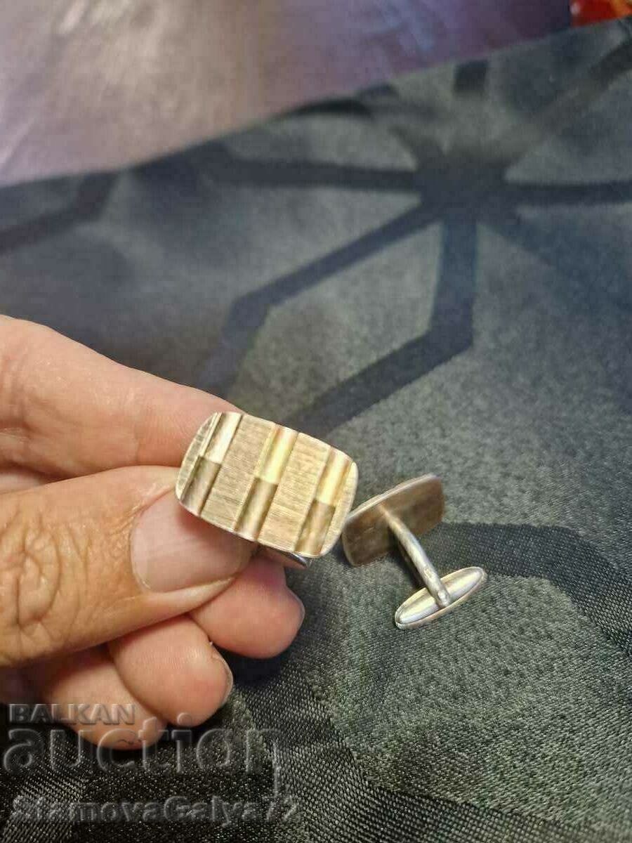 Frumoși butoni de argint antic pentru manșete - 7